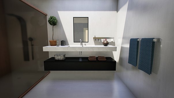 a modern-style bathroom