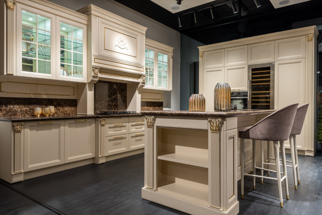 Classic kitchen interior with elegant furniture