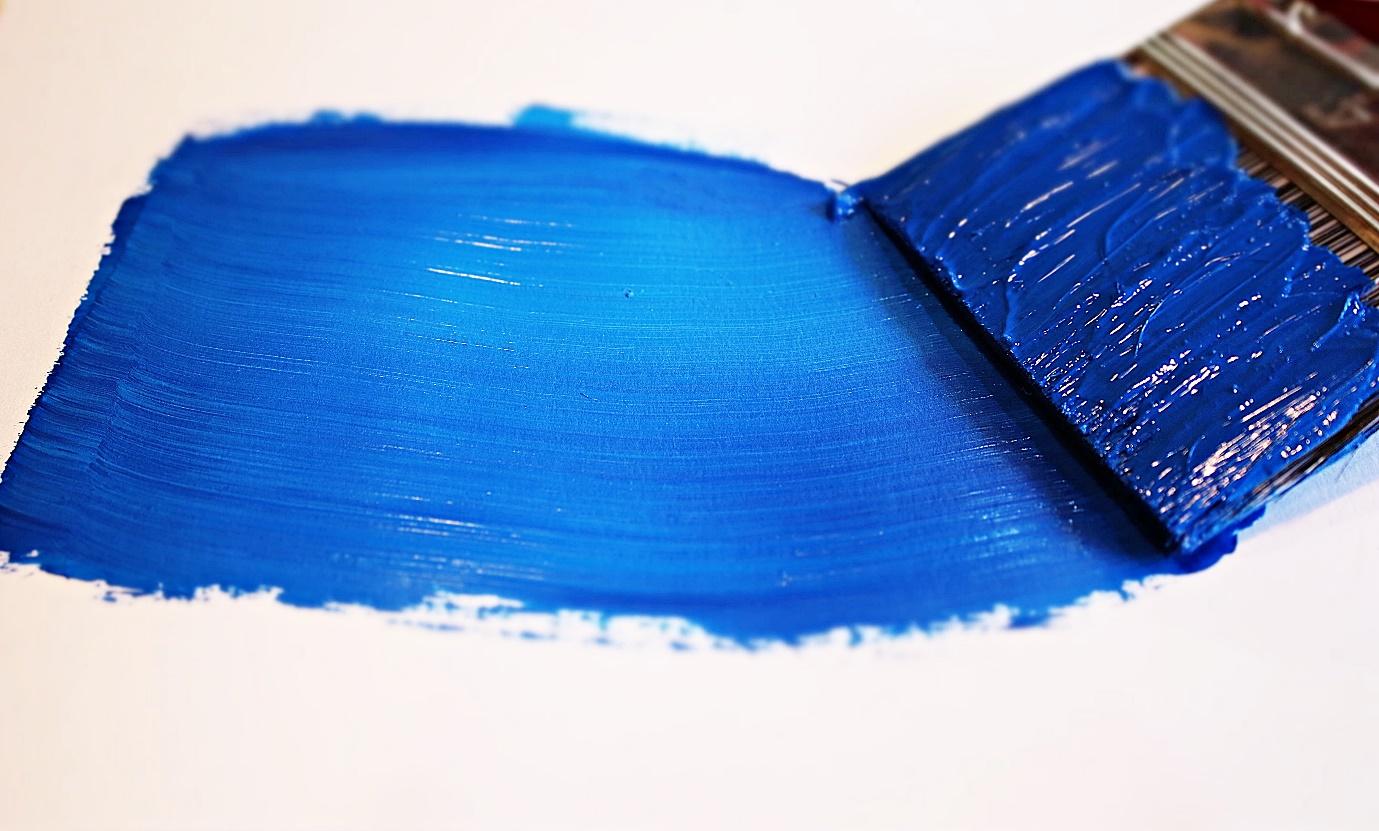 Blue paint on a surface